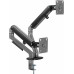 Кронштейн для мониторов Ultramounts UM735BL черный/серый 17"-27" макс.7кг крепление к столешнице поворот и наклон