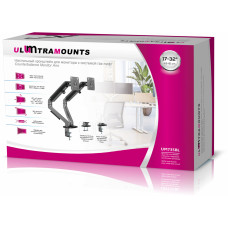 Кронштейн для мониторов Ultramounts UM735BL черный/серый 17"-27" макс.7кг крепление к столешнице поворот и наклон