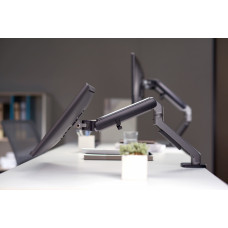 Кронштейн для мониторов Ultramounts UM734BL серый/черный 17"-27" макс.7кг крепление к столешнице поворот и наклон