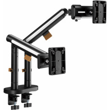 Кронштейн для мониторов Ultramounts UM727B черный 17"-32" макс.9кг крепление к столешнице поворот и наклон