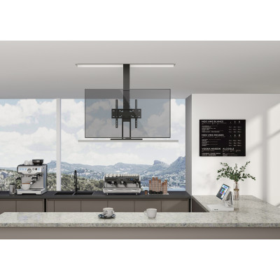 Кронштейн для телевизора Cactus CS-STM-7844 черный 32"-55" макс.45кг напольный (моторизованный лифт)