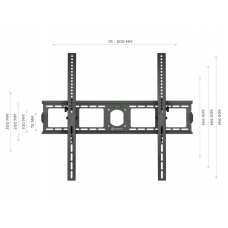 Кронштейн для телевизора Onkron UT4 черный 55"-100" макс.75кг настенный наклон