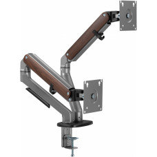 Кронштейн для мониторов Ultramounts UM735WD серый/коричневый 17"-27" макс.7кг крепление к столешнице поворот и наклон
