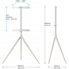 Подставка для телевизора Onkron TS1220 белый 32"-65" макс.35кг напольный