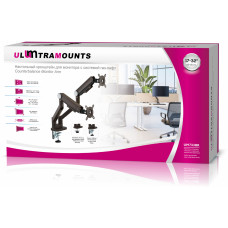 Кронштейн для мониторов Ultramounts UM733BR черный/коричневый 17"-32" макс.8кг крепление к столешнице поворот и наклон