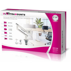 Кронштейн для мониторов Ultramounts UM713W белый 17"-32" макс.9кг крепление к столешнице поворот и наклон