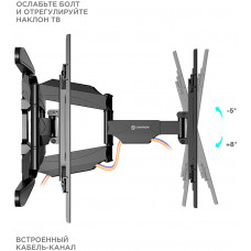 Кронштейн для телевизора Onkron M6L черный 40"-75" макс.45.5кг настенный поворот и наклон