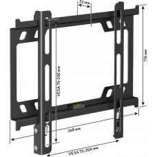 Кронштейн для телевизора Holder F2617-B черный 22"-40" макс.25кг настенный фиксированный
