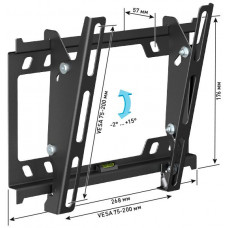 Кронштейн для телевизора Holder T2627-B черный 22"-40" макс.25кг настенный наклон