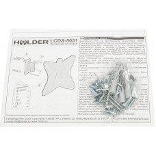 Кронштейн для телевизора Holder LCDS-5051 металлик 19"-32" макс.30кг настенный наклон
