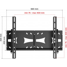 Кронштейн для телевизора Holder LCDS-5071 темный металлик 37"-55" макс.45кг настенный наклон