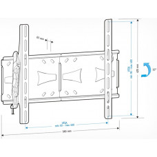 Кронштейн для телевизора Holder LCDS-5071 темный металлик 37"-55" макс.45кг настенный наклон
