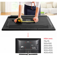 Кронштейн для телевизора Holder LCDS-5520-B черный 32"-55" макс.45кг настенный поворотно-выдвижной и наклонный