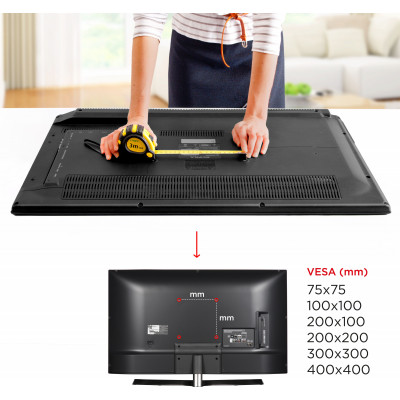 Кронштейн для телевизора Holder LCDS-5520-B черный 32"-55" макс.45кг настенный поворотно-выдвижной и наклонный