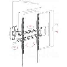 Кронштейн для телевизора Arm Media LCD-413 черный 26"-55" макс.35кг настенный поворот и наклон