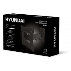 Кронштейн для телевизора Hyundai GL-R3 черный 10"-27" макс.15кг настенный поворот и наклон