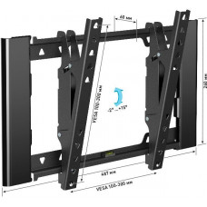 Кронштейн для телевизора Holder T3929-B черный 22"-47" макс.45кг настенный наклон