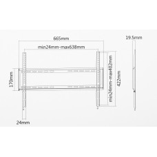 Кронштейн для телевизора Ultramounts UM814F черный 37"-70" макс.35кг настенный фиксированный