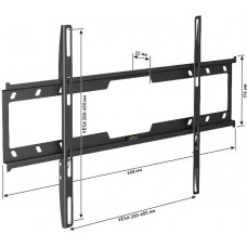 Кронштейн для телевизора Holder F6618-B черный 32"-70" макс.45кг настенный фиксированный