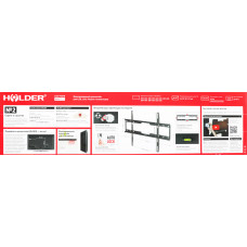 Кронштейн для телевизора Holder F6618-B черный 32"-70" макс.45кг настенный фиксированный