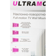 Кронштейн для телевизора Ultramounts UM870W белый 23"-55" макс.30кг настенный поворот и наклон