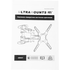 Кронштейн для телевизора Ultramounts UM907 черный 23"-55" макс.40кг настенный поворотно-выдвижной и наклонный
