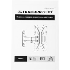 Кронштейн для телевизора Ultramounts UM898 черный 23"-42" макс.30кг настенный поворотно-выдвижной и наклонный