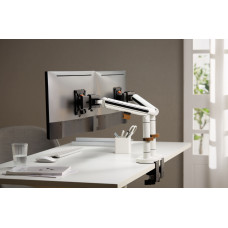 Кронштейн для мониторов Ultramounts UM727W белый 17"-32" макс.9кг крепление к столешнице поворот и наклон