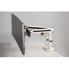 Кронштейн для мониторов Ultramounts UM727W белый 17"-32" макс.9кг крепление к столешнице поворот и наклон