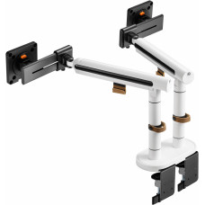 Кронштейн для мониторов Ultramounts UM727W белый 17"-32" макс.9кг крепление к столешнице поворот и наклон