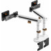 Кронштейн для мониторов Ultramounts UM727W белый 17"-32" макс.9кг крепление к столешнице поворот и наклон