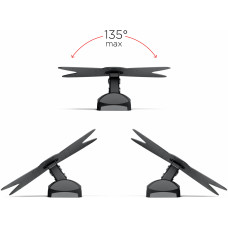 Кронштейн для телевизора Holder LCDS-5036 металлик 19"-37" макс.30кг настенный поворот и наклон