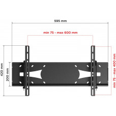 Кронштейн для телевизора Holder PTS-4006 черный 32"-60" макс.40кг настенный наклон