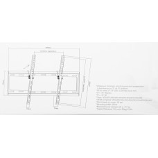 Кронштейн для телевизора Ultramounts UM834T черный 37"-75" макс.35кг настенный наклон