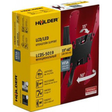 Кронштейн для телевизора Holder LCDS-5019 белый 22"-42" макс.30кг настенный поворотно-выдвижной и наклонный
