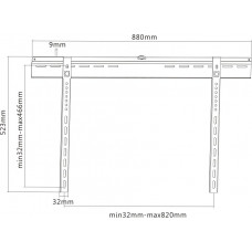 Кронштейн для телевизора Ultramounts UM817F черный 32"-70" макс.65кг настенный фиксированный