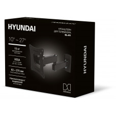 Кронштейн для телевизора Hyundai GL-N1 черный 10"-27" макс.15кг настенный поворотно-выдвижной и наклонный