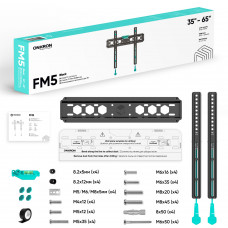 Кронштейн для телевизора Onkron FM5 черный 35"-65" макс.57кг настенный фиксированный