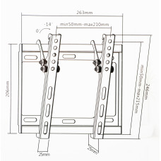 Кронштейн для телевизора Ultramounts UM831TW белый 17"-43" макс.35кг настенный наклон