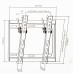 Кронштейн для телевизора Ultramounts UM831TW белый 17"-43" макс.35кг настенный наклон