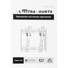 Кронштейн для телевизора Ultramounts UM831TW белый 17"-43" макс.35кг настенный наклон