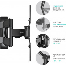 Кронштейн для телевизора Onkron M4 черный 32"-65" макс.35кг настенный поворот и наклон