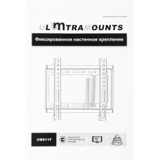 Кронштейн для телевизора Ultramounts UM811F черный 17"-43" макс.35кг настенный фиксированный