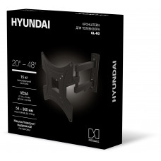 Кронштейн для телевизора Hyundai GL-N2 черный 20"-48" макс.15кг настенный поворотно-выдвижной и наклонный