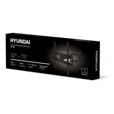 Кронштейн для телевизора Hyundai GL-N4 черный 32"-75" макс.40кг настенный поворотно-выдвижной и наклонный