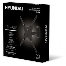 Кронштейн для телевизора Hyundai GL-R4 черный 13"-65" макс.25кг настенный поворот и наклон