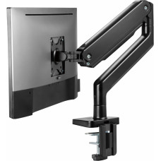 Кронштейн для мониторов Ultramounts UM730 черный 17"-45" макс.16кг крепление к столешнице поворот и наклон