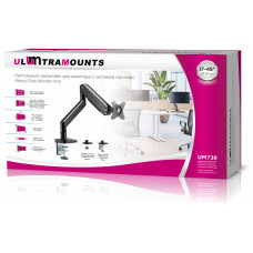 Кронштейн для мониторов Ultramounts UM730 черный 17"-45" макс.16кг крепление к столешнице поворот и наклон