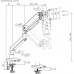 Кронштейн для мониторов Ultramounts UM730 черный 17"-45" макс.16кг крепление к столешнице поворот и наклон