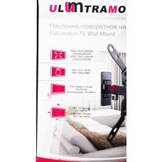 Кронштейн для телевизора Ultramounts UM864B черный 13"-42" макс.20кг настенный поворот и наклон